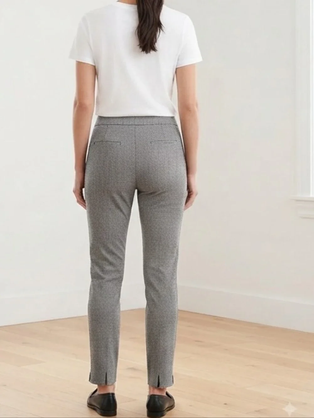 White House Black Market Gray Houndstooth 